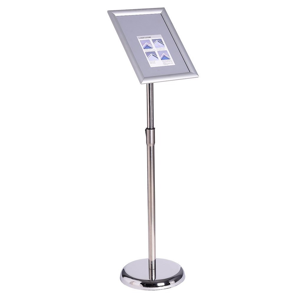 Metal Adjustable Poster Holder A3 A4 Floor Display Restaurant pedestal Menu Stand