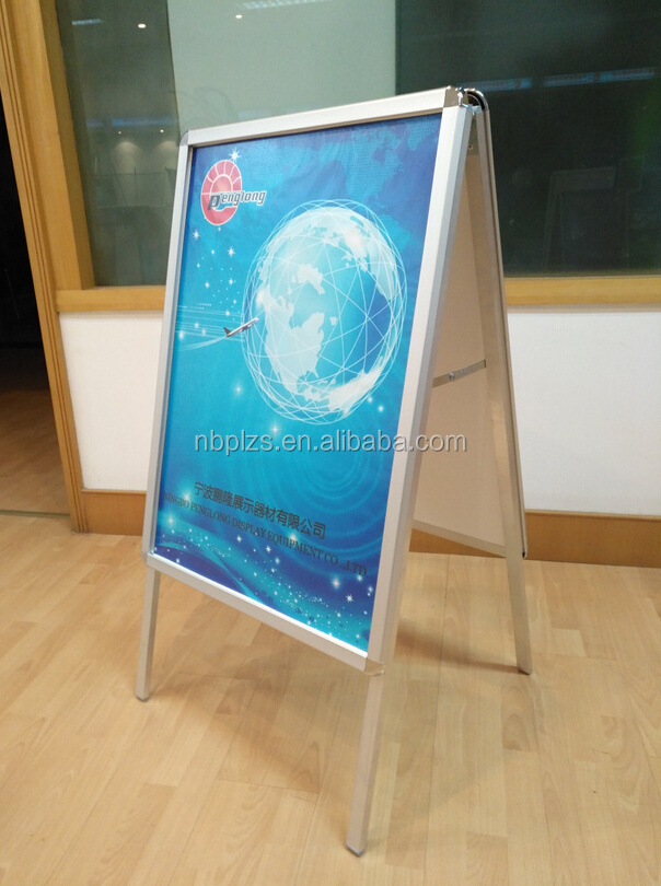 Aluminum double side poster board clip A board A1 stand manufacturer