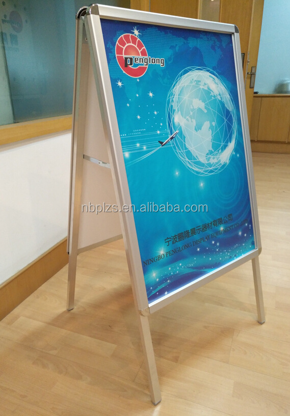 Aluminum double side poster board clip A board A1 stand manufacturer