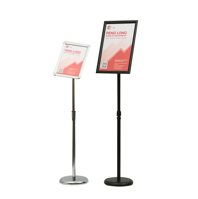 Round base floor standing adjustable menu holder Advocate Pedestal Sign Stand a3