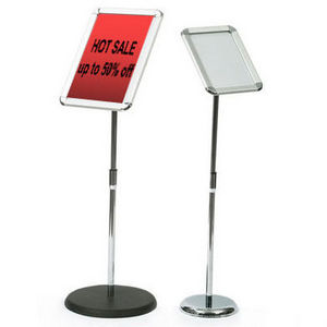 Round base floor standing adjustable menu holder Advocate Pedestal Sign Stand a3