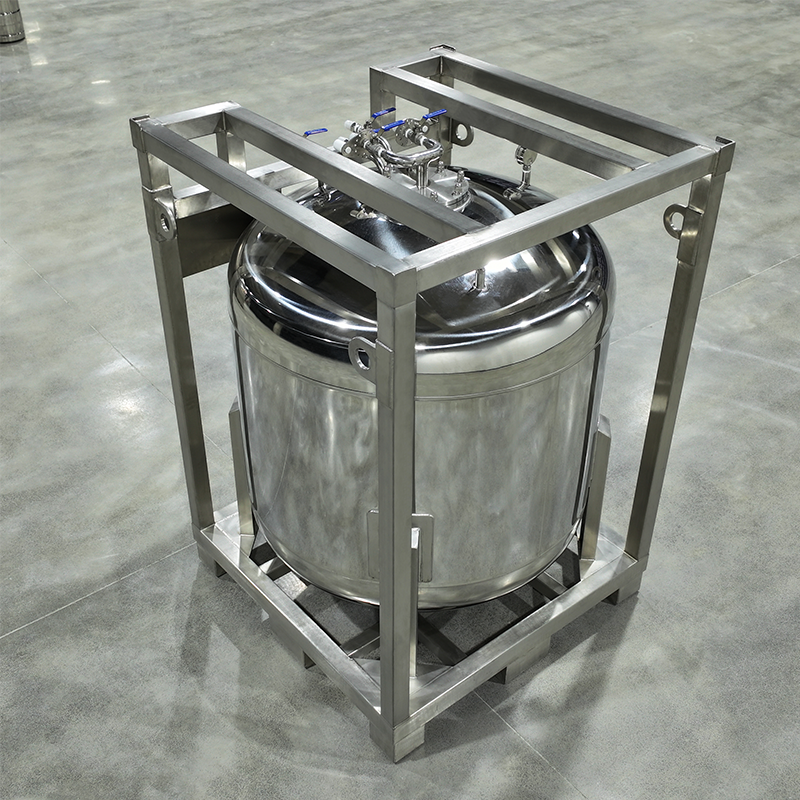 Customized 1000L 0.5Mpa Stainless Steel Electrolyte Storage Tank Caustic Soda Chemical Mixing Tank