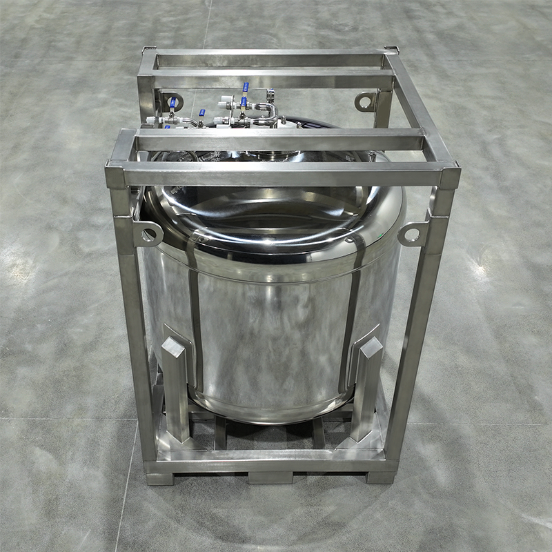 Customized 1000L 0.5Mpa Stainless Steel Electrolyte Storage Tank Caustic Soda Chemical Mixing Tank