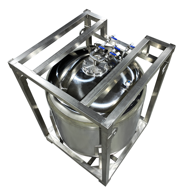 Customized 1000L 0.5Mpa Stainless Steel Electrolyte Storage Tank Caustic Soda Chemical Mixing Tank