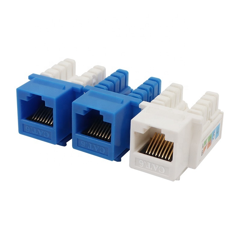 high quality 90 degree Toolless type cat5 rj45 utp keystone jack network modular