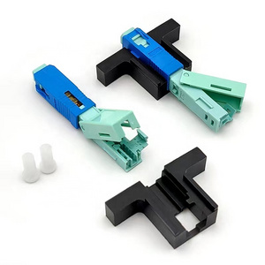 FTTH Connector SC APC UPC single mode green blue field assembly optical fast connector fiber optic quick connector for ftth drop