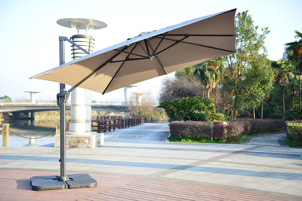 Best Selling Cantilever Umbrellas Parasol Luxury Restaurant Custom Patio Garden Outdoor Collapsible Outdoor Furniture 3m 150cm