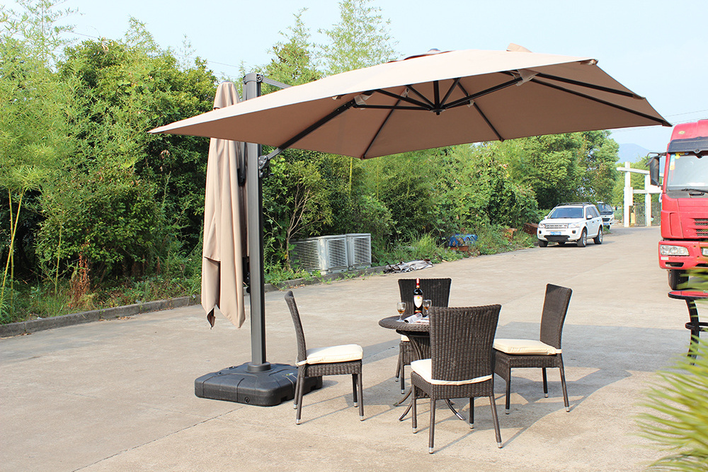 Outdoor Furniture Garden Double Canopy Umbrella Cantilever Large Parasol 3m Patio Parasol Economic Umbrellas For Beach