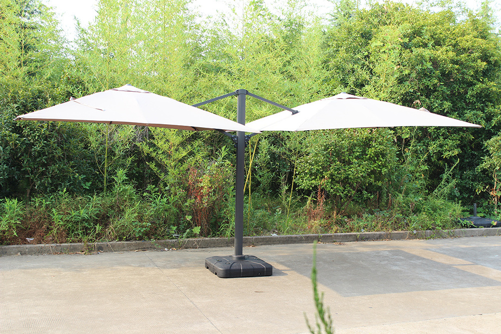 Outdoor Furniture Garden Double Canopy Umbrella Cantilever Large Parasol 3m Patio Parasol Economic Umbrellas For Beach