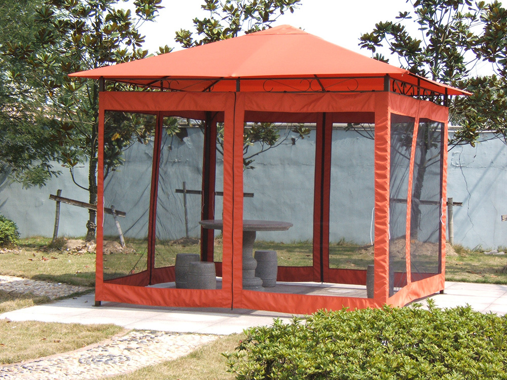 Awesome Gazebo Tent Garden Pergola Outdoor Aluminium Tent Gazebo Awning with Retractable Sun Roof for Outdoor or Carport