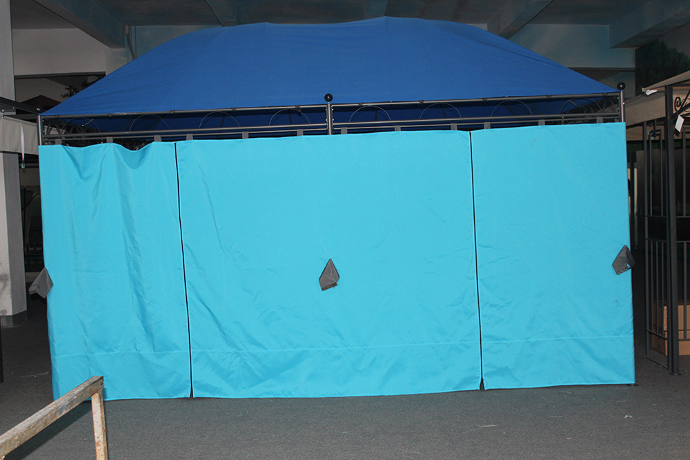 Blue Large Canopy Design Furniture Metal Panel Top Gazebo Cafe Gazebo