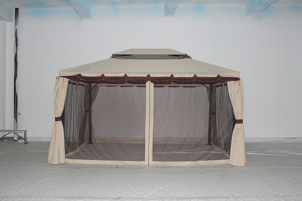 3x4m Water-Repellent wedding pavilion gazebo Aluminum Garden outdoor Including mosquito nets and Side Walls