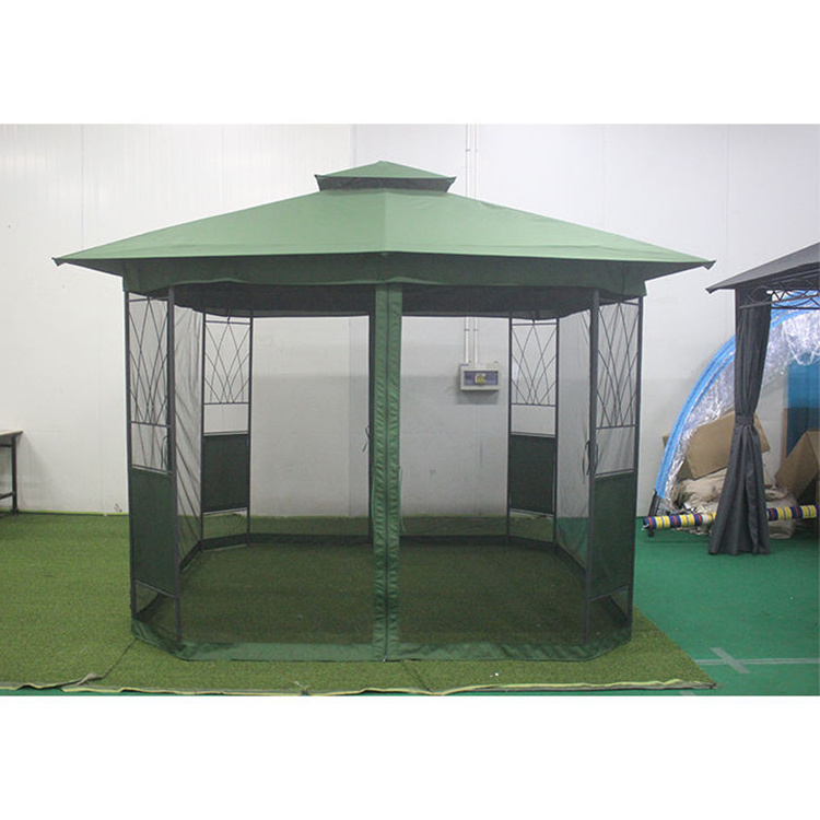 Good Price Outdoor Steel portable Gazebo with Mesh Curtain Sidewalls