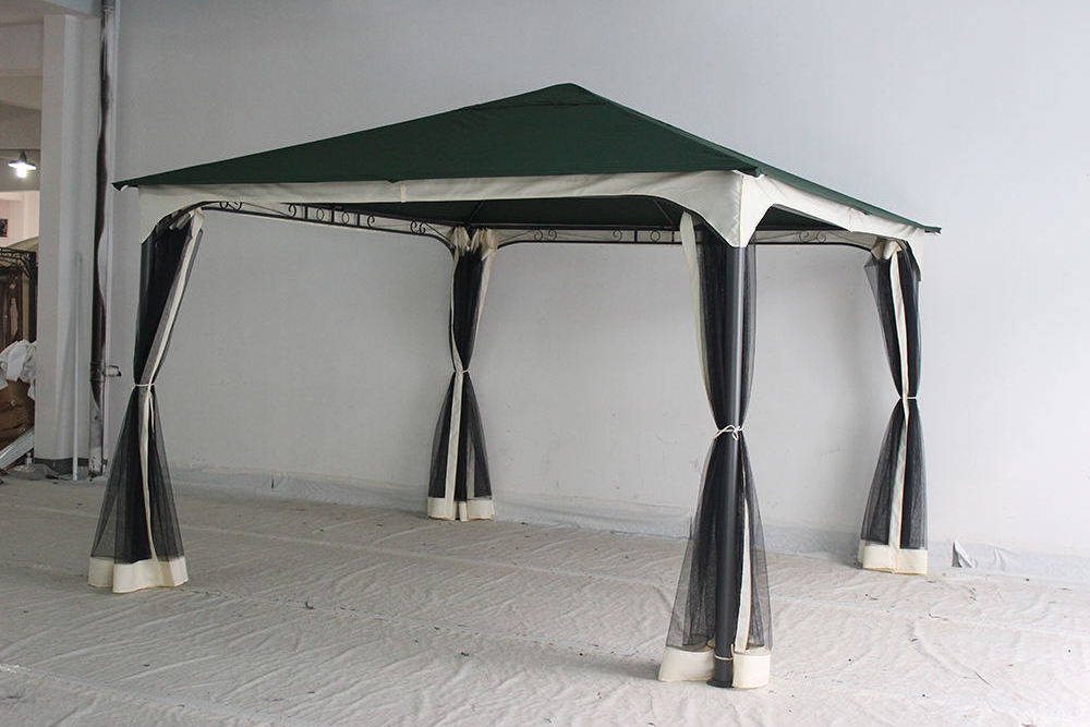 HIgh Quality canvas canopy replacement cover waterproof sun protection outdoor gazebo with Mosquito Netting