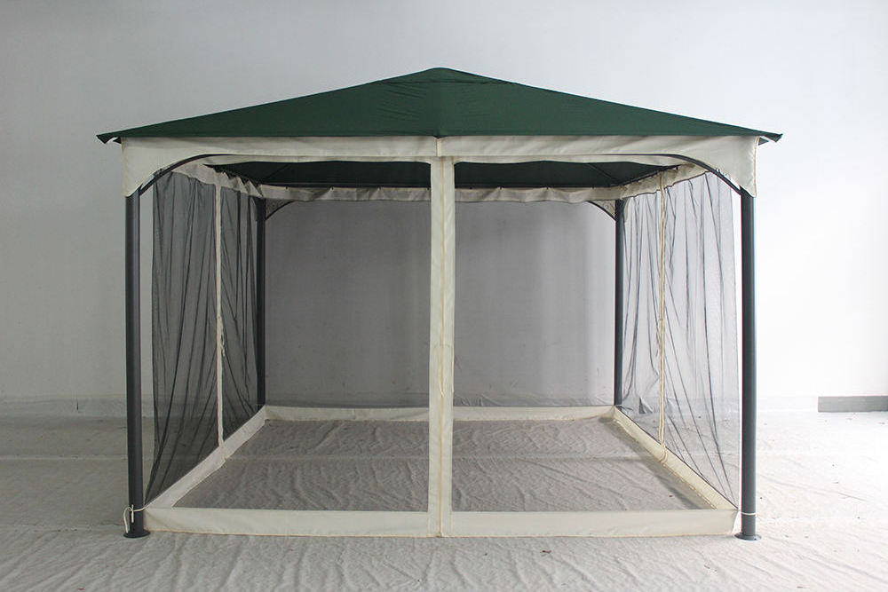 HIgh Quality canvas canopy replacement cover waterproof sun protection outdoor gazebo with Mosquito Netting