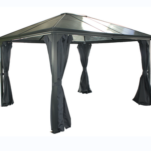 3x3.65x2.6M HIGH QUALITY PERGOLA SINGLE TOPPED POLYCARBONATE ROOF OUTDOOR GAZEBO FOR GARDEN SUPPLIES