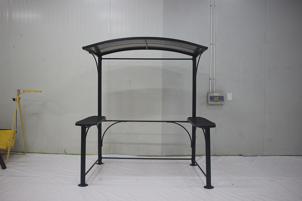 2.18*1.43*2.13-2.29M Barbecue Gazebo, Garden Gazebo, Garden Canopy Grill House Made of Aluminium and Iron