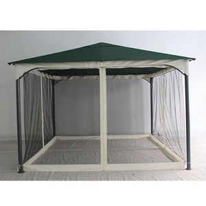 Easy Up Folding Outdoor Steel Gazebo Canopy Portable pop-up tent with Mosquito Netting for garden