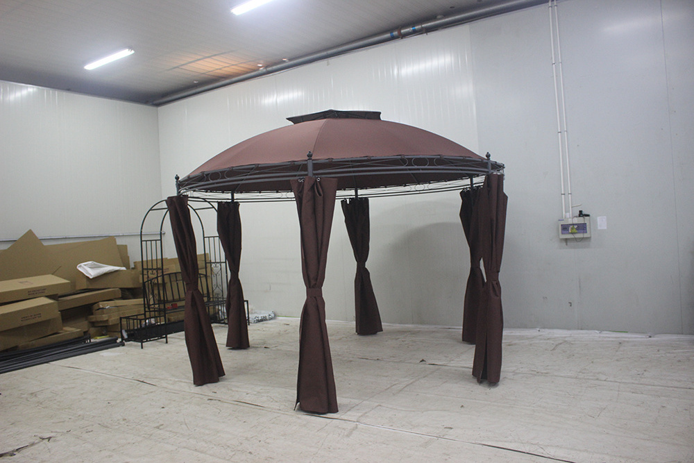 Gazebo 3x3m  Double Roof Tool Free Assembling And Online Package Canopy Gazebo Outdoor