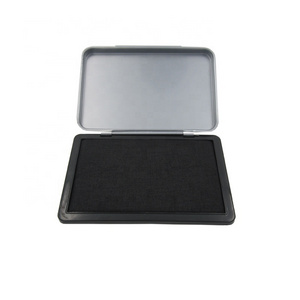 Pigment ink pad MSDS EN71 certificate tin box stamp pad with black ink