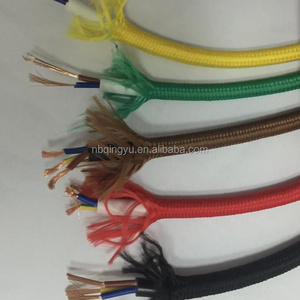 Fabric cable 2*0.75 3*0.75 textile electric wire cable vintage lamp cotton braided cable