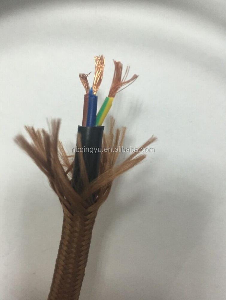 Fabric cable 2*0.75 3*0.75 textile electric wire cable vintage lamp cotton braided cable