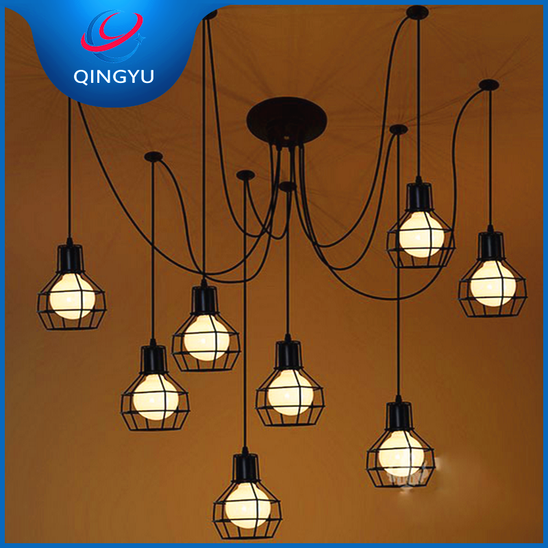 Cage Pendant Lighting Chandelier 6/8/10 heads Modern Indoor Drop Ceiling Lighting Fixture