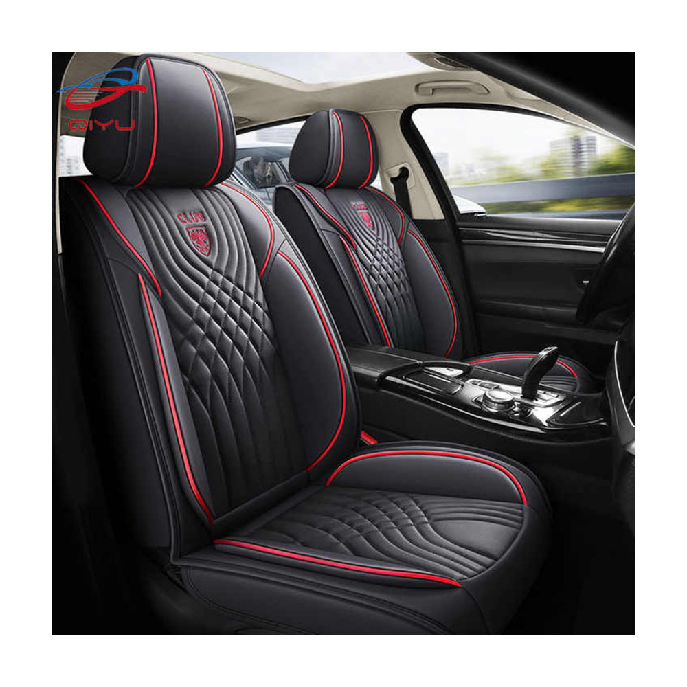 QIYU Factory Luxury 1PC Embroidery Leather Car Seat Cover Universal Seat-Cover Protector Pad for Corolla and Tiguan Models