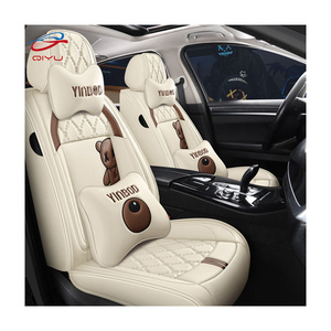 QIYU Factory 1Set Luxury Car Protector Full Set of Leather Seat Cover for Most Five Seats Universal Fit for Honda Corolla Models