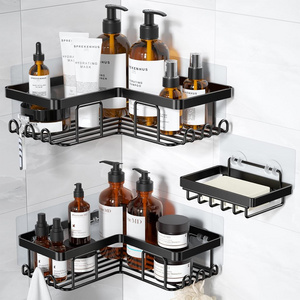 Hot Selling 3 Pack Wall Mounted Shelves Shower Organizer Accessories Rustproof Shower Caddy with Soap Holder