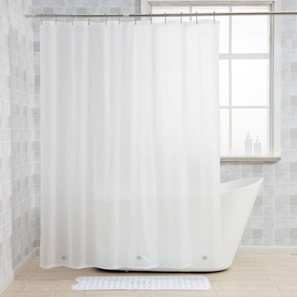 Bathroom clear peva solid shower curtain liner