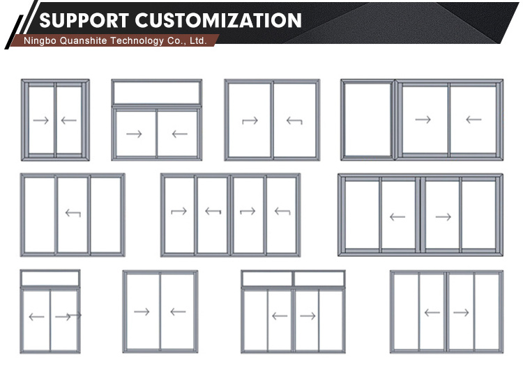 Trust Residential system double glass trackless aluminum luxury doors and windows image Sliding Door