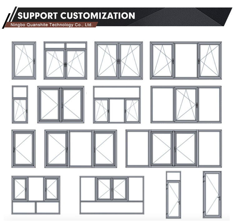 Trust Soundproof Double Glass Window for House aluminum Windows Custom Thermal break heat insulation external casement windows