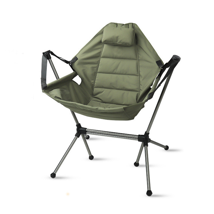 LARIBON Luxury Portable Adjustable Collapsible Reclining Hammock Chair Outdoor Fishing Padded Swinging Camping Rocking Chairs