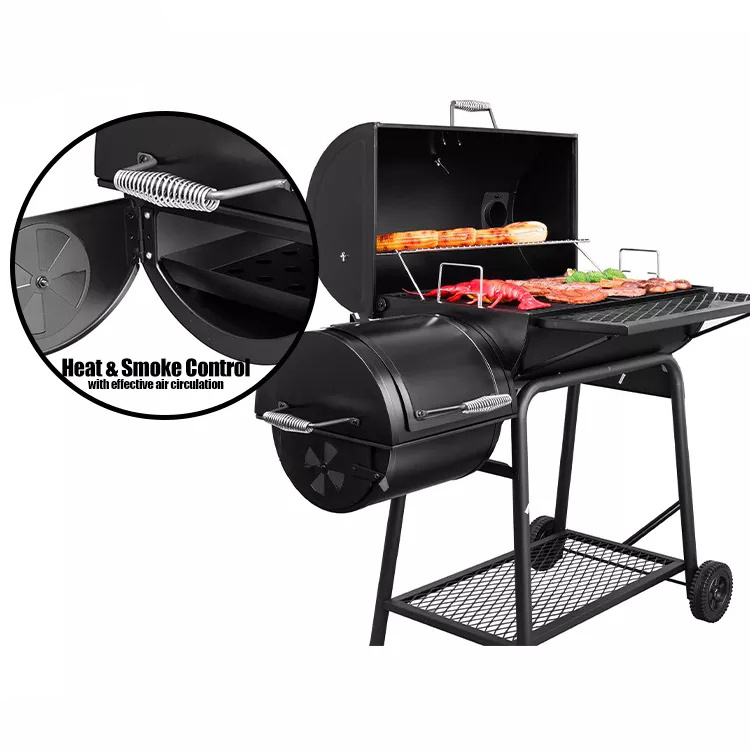 LARIBON Garden Bbq Grills Restaurant Outdoor Patio Backyard Home Meat Cooker Smoker Charcoal Barbecue Grill