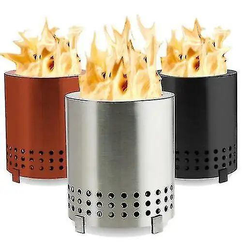 LARIBON Portable Campfire Fire Pit Double-layer 304 stainless steel burning Smokeless fireplace Camping wood burning stove