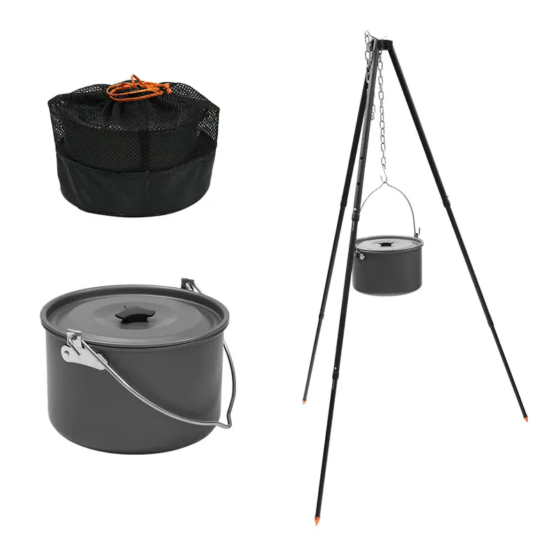 LARIBON Camping Fire Tripod Bonfire Aluminum High Temperature Resistance Stand Party Picnic BBQ Tripod Bonfire Stand