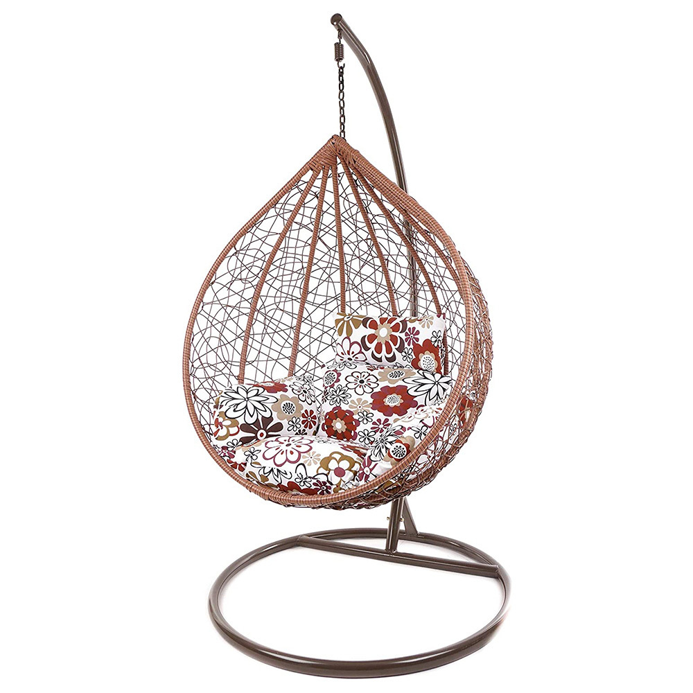 Luxury Wicker Rattan Garden Hanging Chair Outdoor with Swing Stand