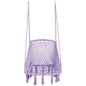 Macrame Lounging Hammock Hanging Swing Chair for Home Bedroom Patio Deck Yard Garden