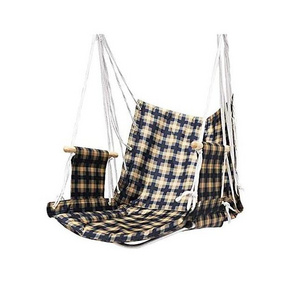 Heavy-Duty Portable Wooden Stick Hammock Swing Chair with Armrests for Yard, Bedroom, Patio, Porch, Indoor, Outdoor