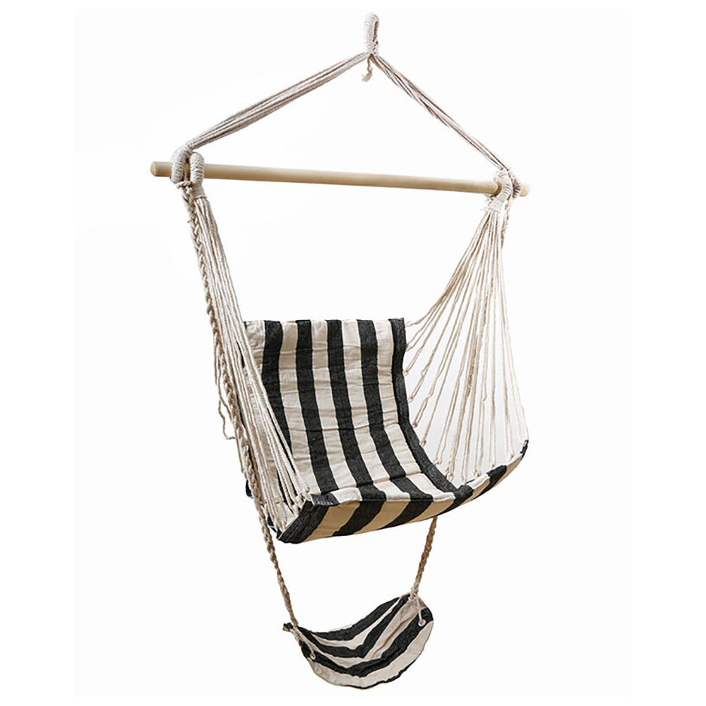 Comfort Hammock Chair Swing With Foot Pad and Back Support