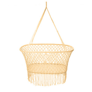 Sturdy Breathable Cotton Rope Weaved Baby Hanging Bassinet Infant Macrame Swing