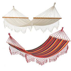 Premium Fabric Canvas Swing Hammock with Spreader Bar