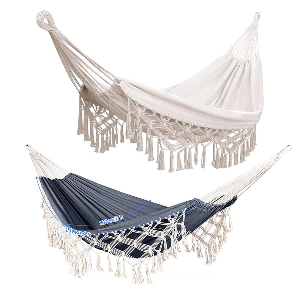 Premium Fabric Canvas Swing Hammock with Spreader Bar