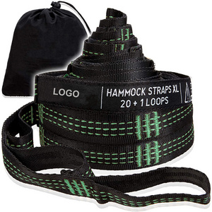 Lightweight polyester 20+1 loops Hanging kit hammock straps with buckle