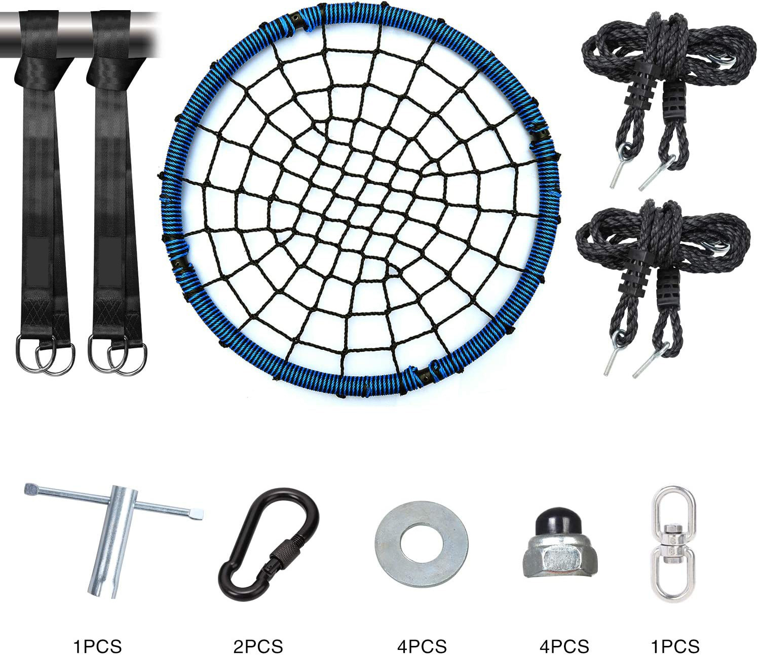 Extra Strong Outdoor Web Tire Swing with Straps Kits