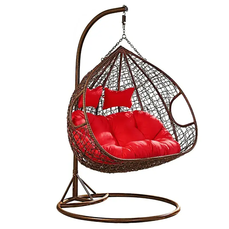 Modern Double Hanging Garden Swing Egg Chair leisure Basket Wicker Rattan bird's nest Swing Chair