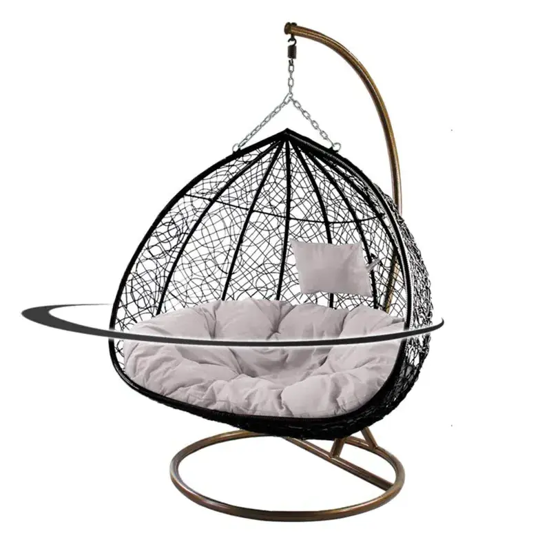 Modern Double Hanging Garden Swing Egg Chair leisure Basket Wicker Rattan bird's nest Swing Chair