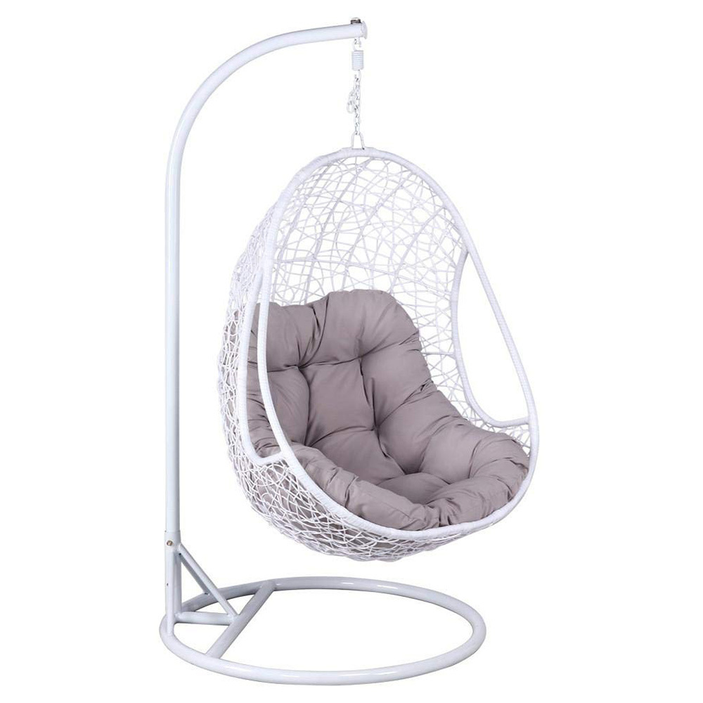 Hot Sell Modern Leisure Swing Chair Garden Furniture Eggshape Hanging Swing Chair for Bedroom and Patio