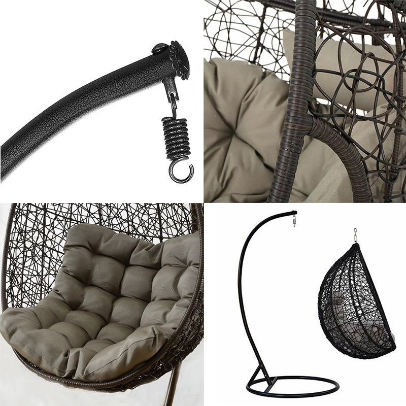 Hot Sell Modern Leisure Swing Chair Garden Furniture Eggshape Hanging Swing Chair for Bedroom and Patio